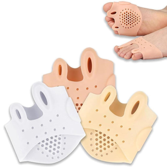 Silicone Toe Separators - Bunion Relief & Toe Straightening | Soft Breathable Correctors - 4 Pack, 4 Colors