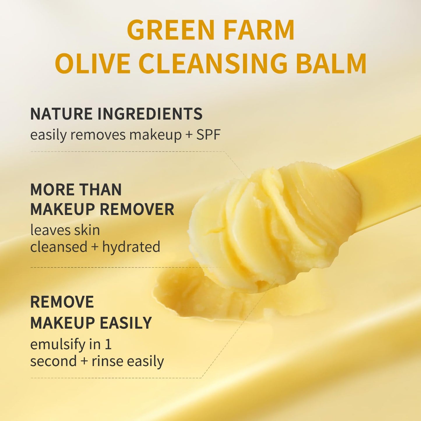 Makeup Remover Cleansing Balm - Gentle Formula for Waterproof Mascara & Long-Wear Makeup | No Residue, Sensitive Skin Friendly