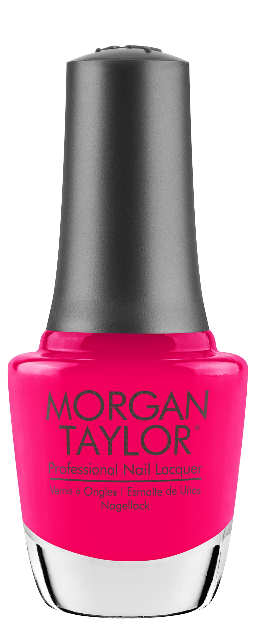 Morgan Taylor Nail Lacquer (Woke Up This Way) Bright Pink Professional Lacquer, Vibrant, Chip-Resistant, Fast-Drying, Long-Lasting, High-Shine, Perfect for Manicures & Pedicure, 0.5 ounce.
