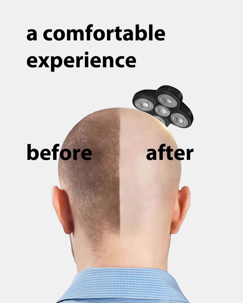 wotdmu 3-Pack Replacement Blades for Bald Men's Electric Head Shaver - Quick Install & Clean, Durable Stainless-Steel Blades - Wet & Dry, Close & Bump-Free Shave for Head, Face & Body