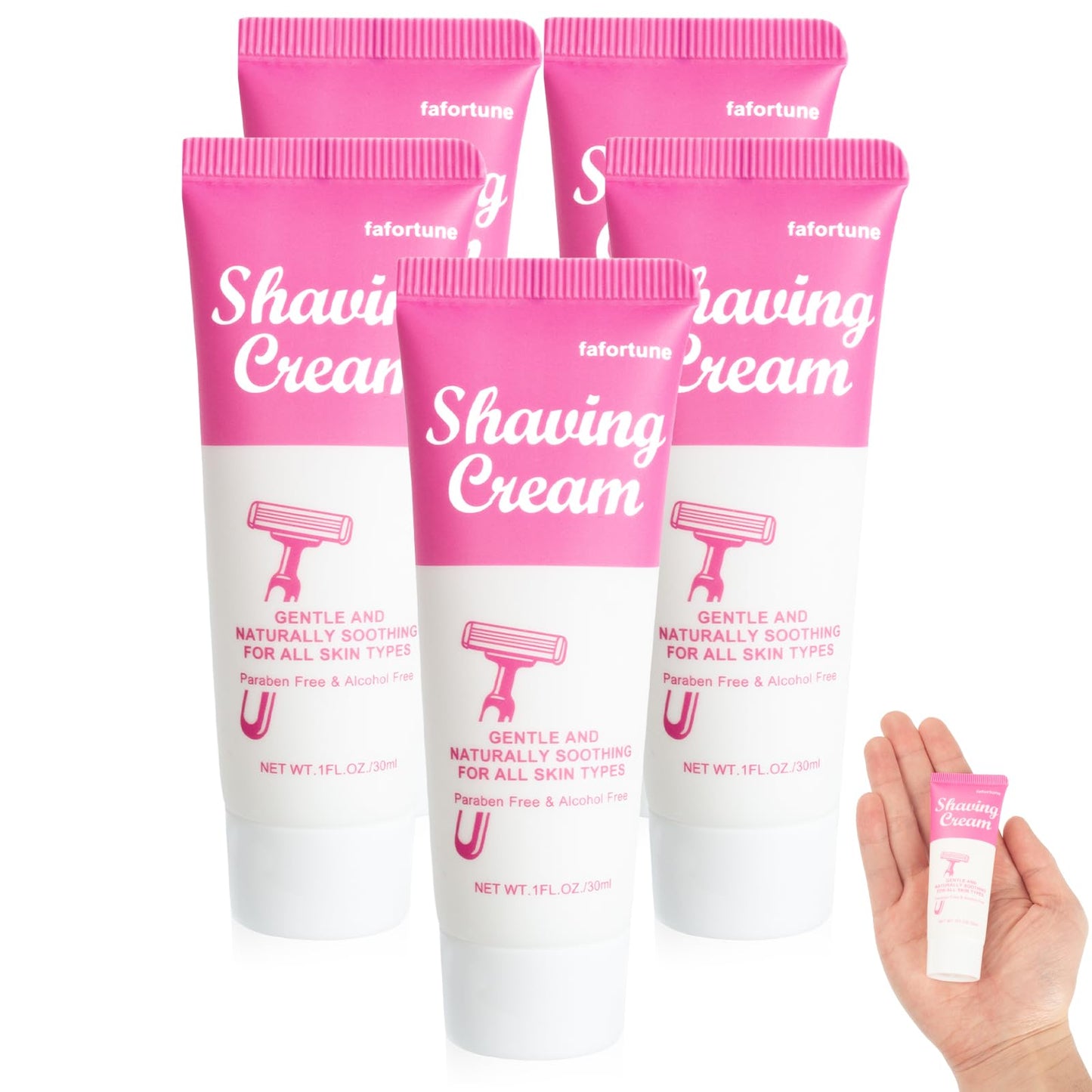 fafortune Womens Shaving Cream Bulk Travel,1fl oz/30ml Shave Gel for Women,Care Dry Skin Womens Shave Gel for Travel Guests(Jasmine)