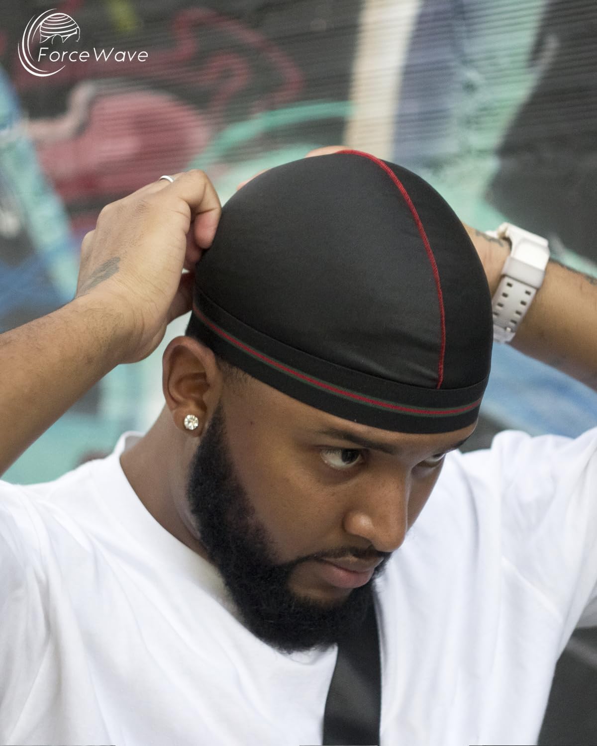 Silky Stocking Cap for Men & Women - Black Compression Wave Cap for 360 Waves | 4-Piece Set