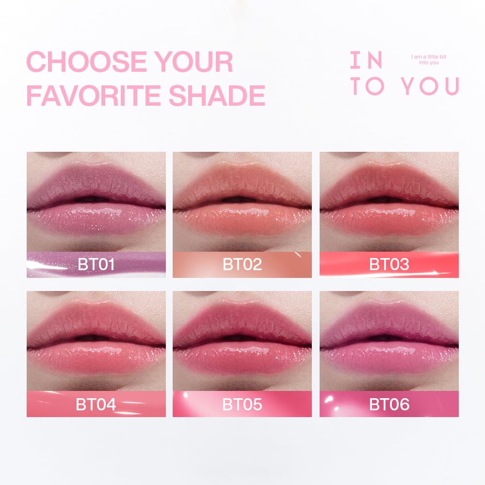 INTO YOU Bare Tint Lip Balm, Moisturizing Lip Softening Makeup, Hydrating Sheer Shine, Soothing Lip Gloss, Long lasting lightweight Serum, Plumping, Smoothing Lip Glow Oil, BT02