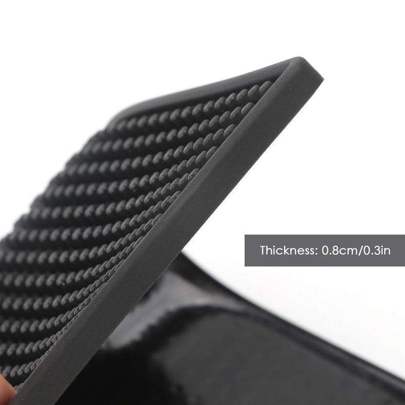 Barber Mat for Clippers, Segbeauty Nonslip Barbershop Counter Mat 11.8x17.7inches, PVC Black Flexible Thick Table Mat Work Station Organizer Pad for Scissors, Trimmers, Clippers, Hairpins, Combs