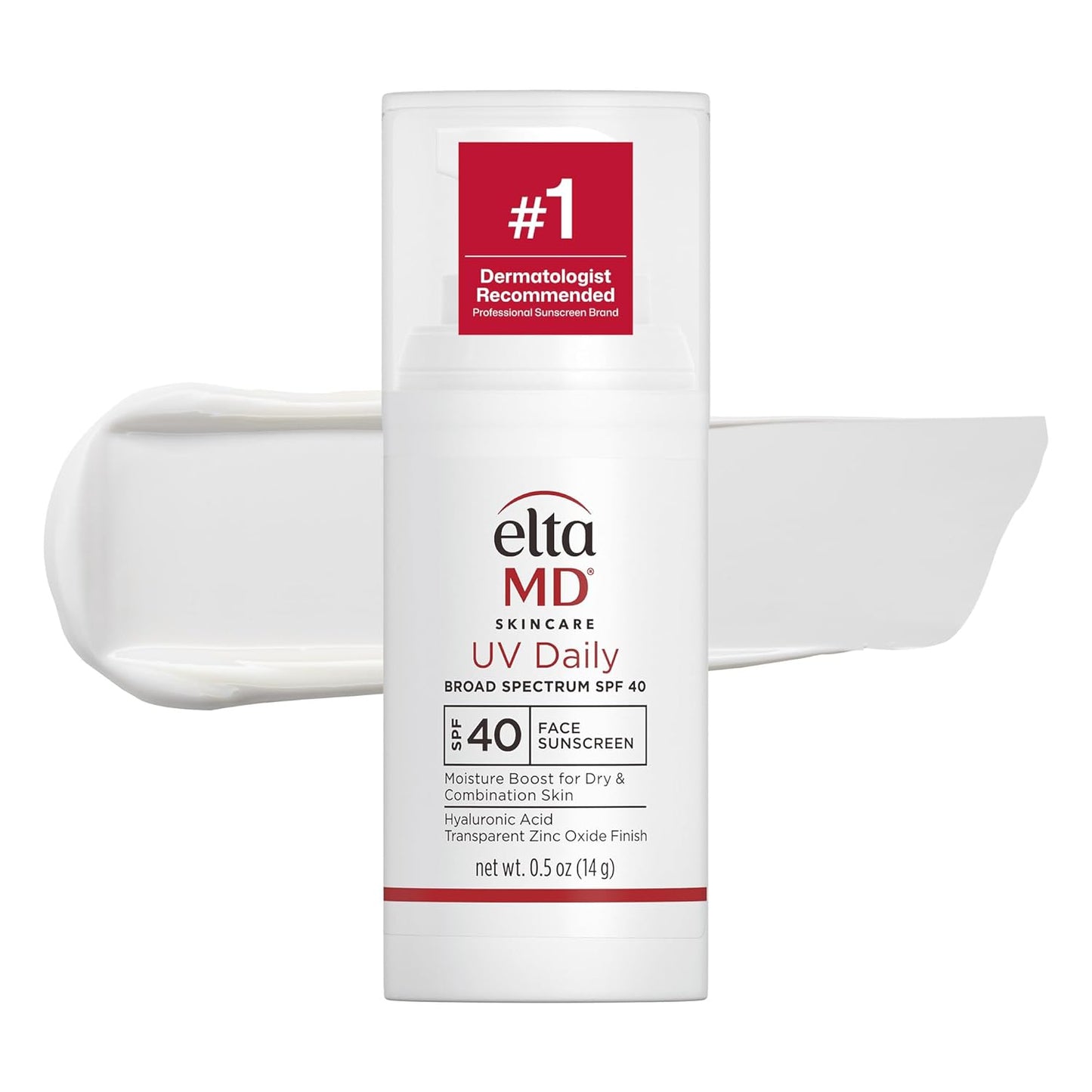 EltaMD UV Daily SPF 40 Face Sunscreen - Zinc Oxide Moisturizer for Dry Skin | Lightweight & Hydrating