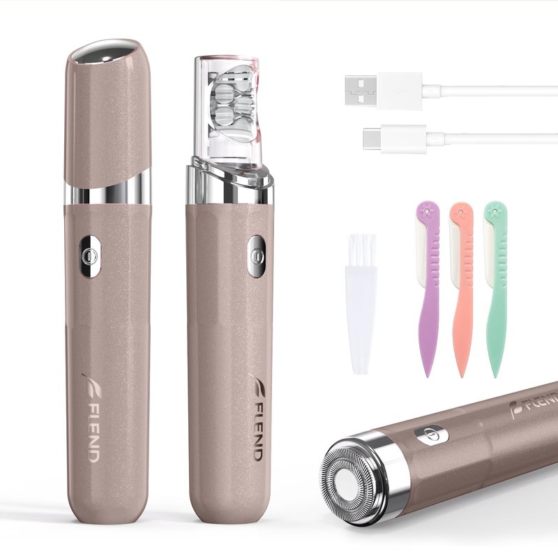 Epilator for Women, 2 in 1 Facial Hair Removal, Electric Lady Shaver with LED Light, Rechargeable Hair Removal Device for Legs, Face, Bikini & Arms, Smooth Epilator Trimmer Travel Kit Set