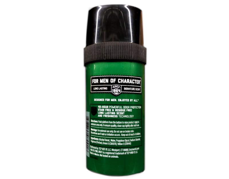 Brut Round Solid Deodorant For Men, 2.5 oz (Pack of 3) Packaging May Vary