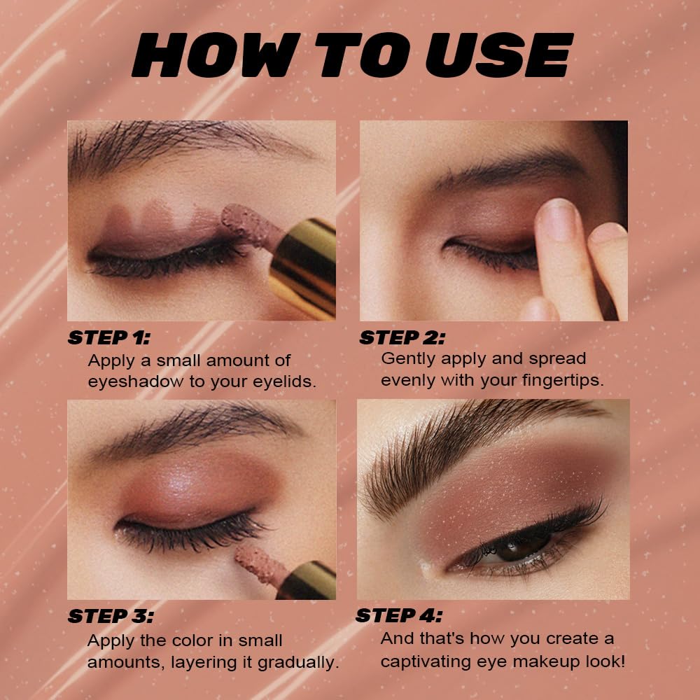 Warm Apricot Shimmer Liquid Metallic Eyeshadow - Longwear, Buildable & Blendable Cream for Mature Skin | Vegan & Cruelty-Free