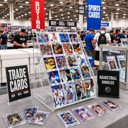 5-Tier Acrylic Trading Card Display Stand for SGC/BGS/PSA Slabs