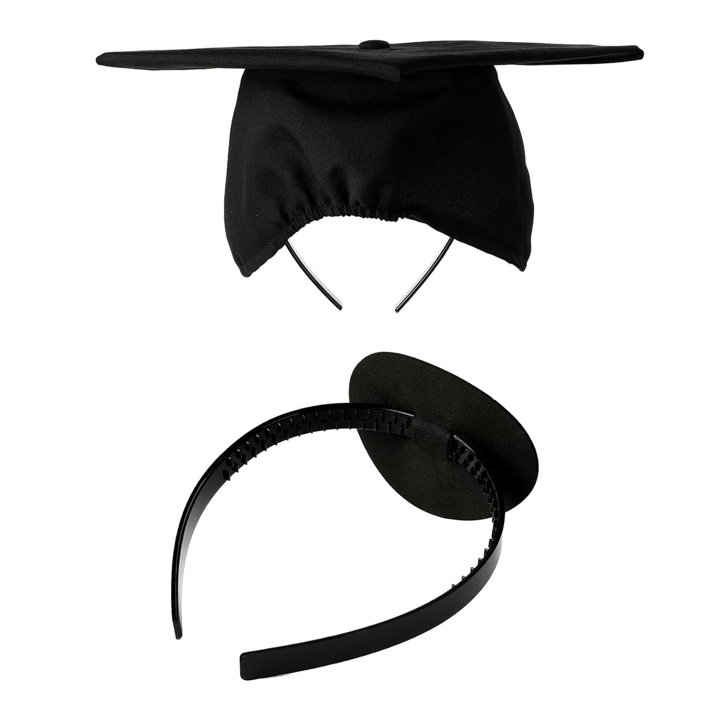 Graduation Cap Headband - Secure Anti-Fall Holder for Grad Caps | Black, 1 Pack