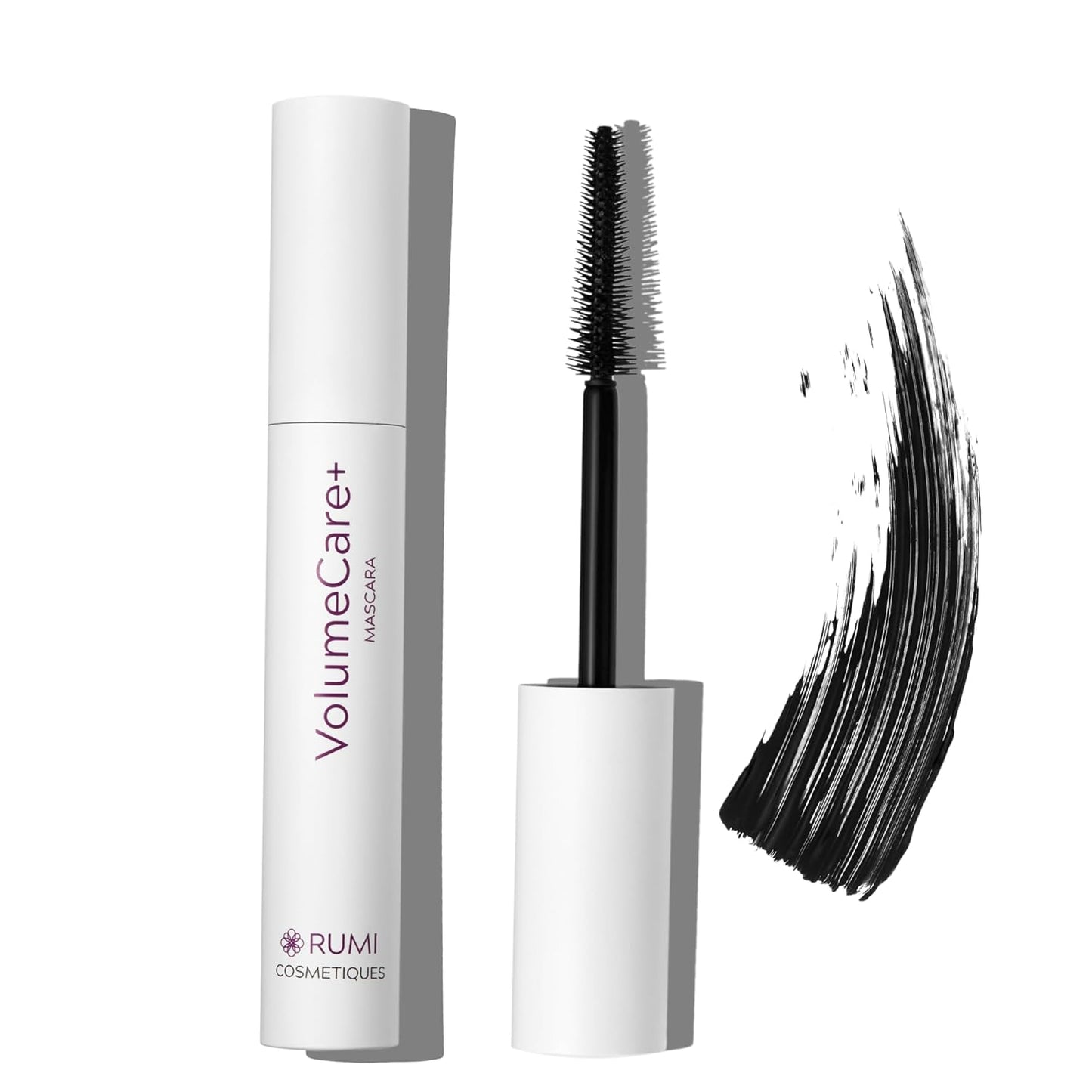 VolumeCare+ Mascara for Mature Women - Extreme Length & Volume 2-in-1 Formula | Hypoallergenic, No Clumps, Natural Black