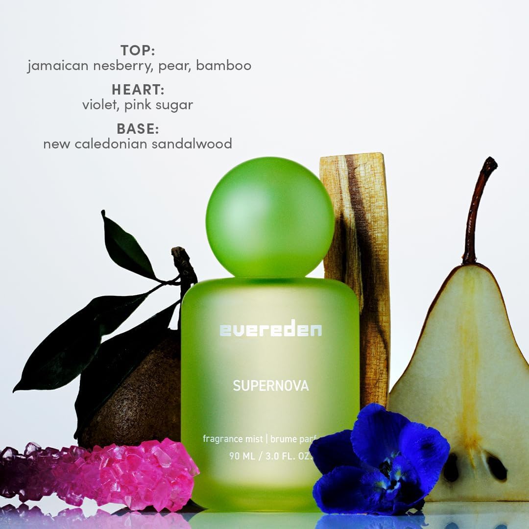 Evereden Fragrance Hair and Body Mist Bundle of 3: Clean & Vegan Collectible Hair and Body Spray for Teen Girls Set - Amplify Your Self-Expression with Iconic Scents in Aesthetic Bottles