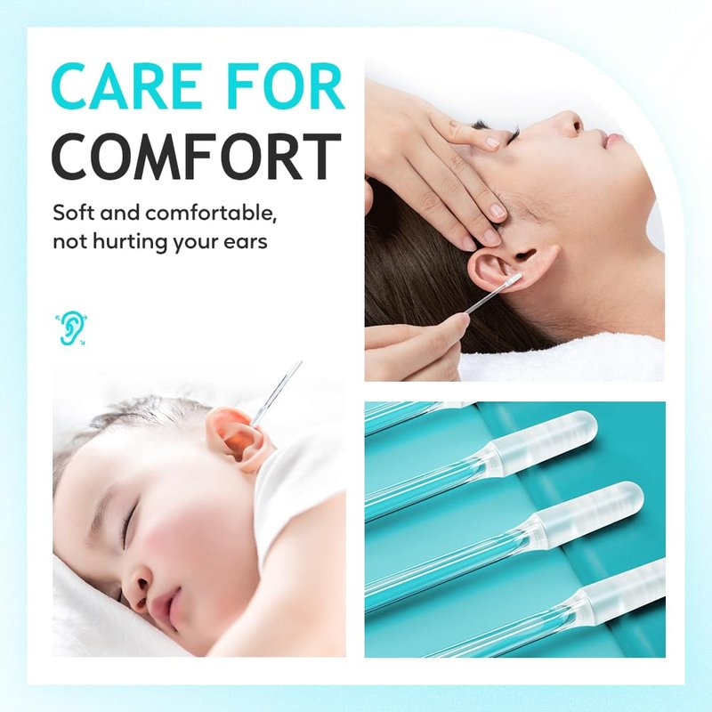 Earwax Removal Adhesive Swabs, 2025 New Reusable Earwax Removal Adhesive Swabs, Adult Spiral Ear Wax Removal Ear Scoop Remover Tool with Dust Cover Packaging (Large)