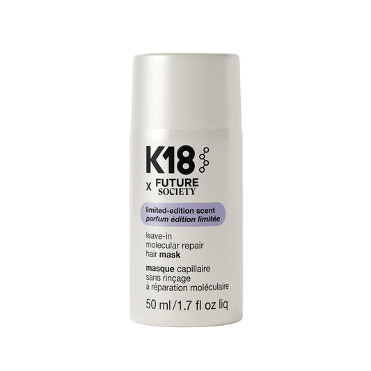 K18 x Future Society Leave-In Molecular Repair Hair Mask - Limited-Edition Scent Peptide Hair Treatment Mask for Bleach, Color, Chemical + Heat Damaged Strands - Damage Reversal in 4 Mins (1.7 Fl oz)