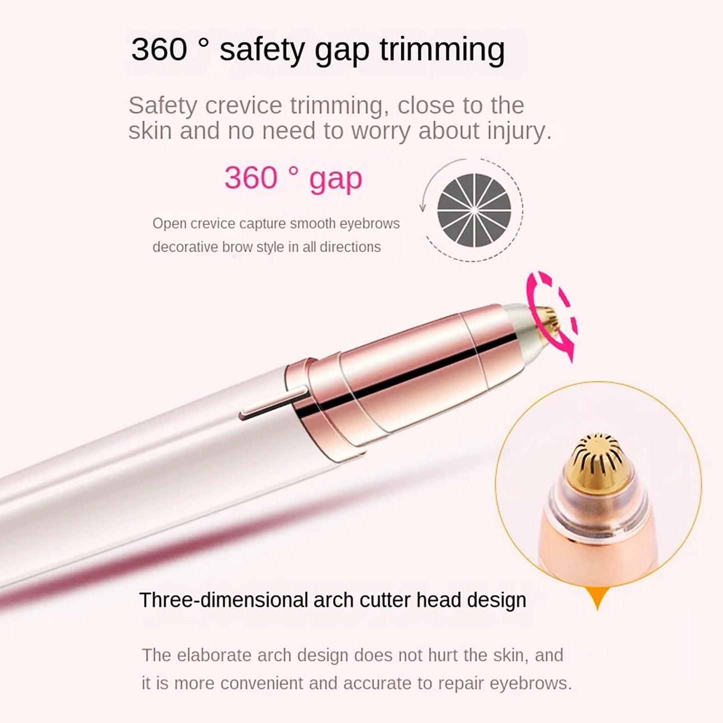 Eyebrow Hair Remover replacement heads for Finishing Touch Flawless Brows Eyebrow Hair Remover,Painless Blades with Cleaning Brush - As Seen on TV (flawless eyebrow replacement heads, 6 pack)