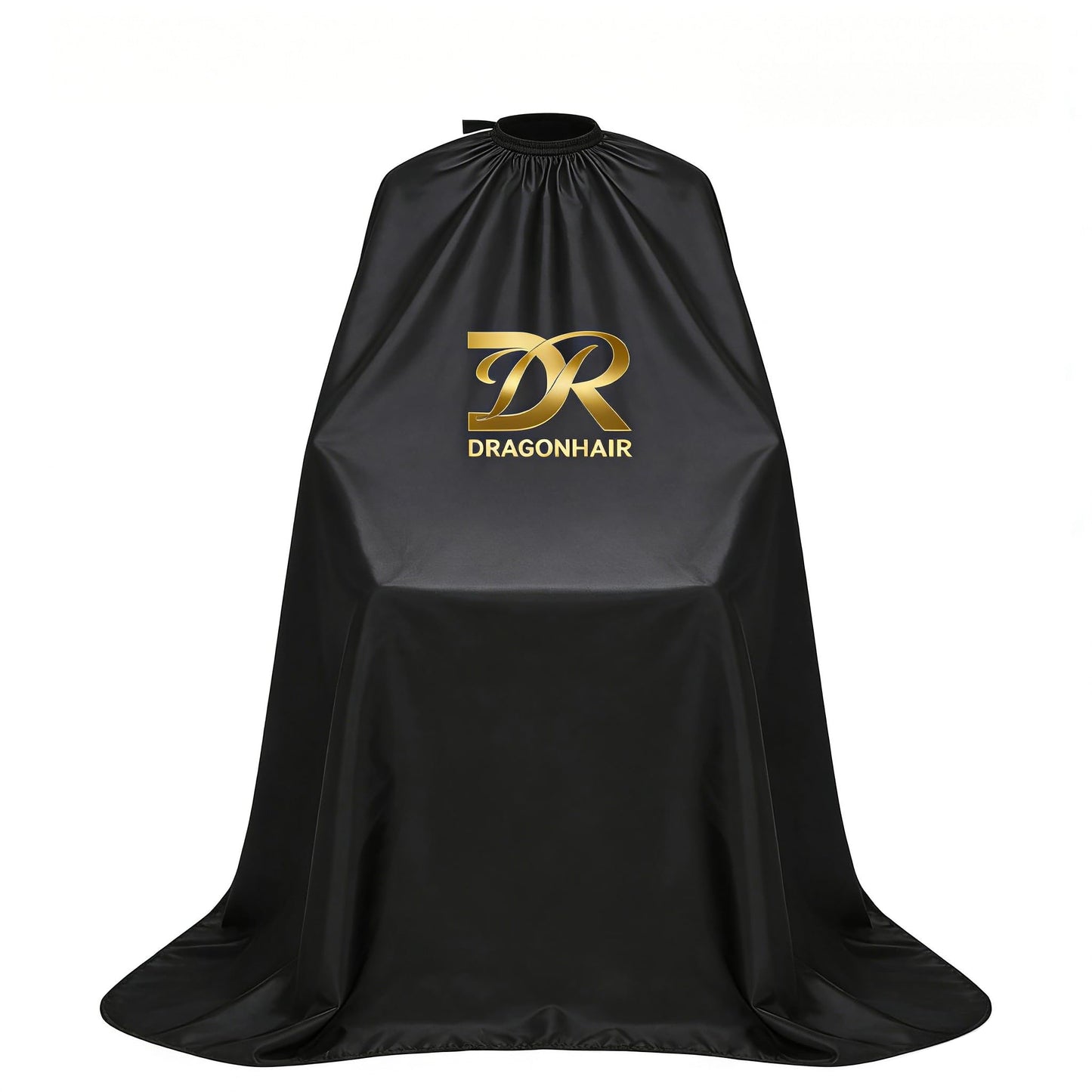 DR DRASONHAIR Barber Cape Waterproof Hair Sticking Resistant, Unisex Professional Hair Cutting Cape for Men Women (Black, 66" X 55")