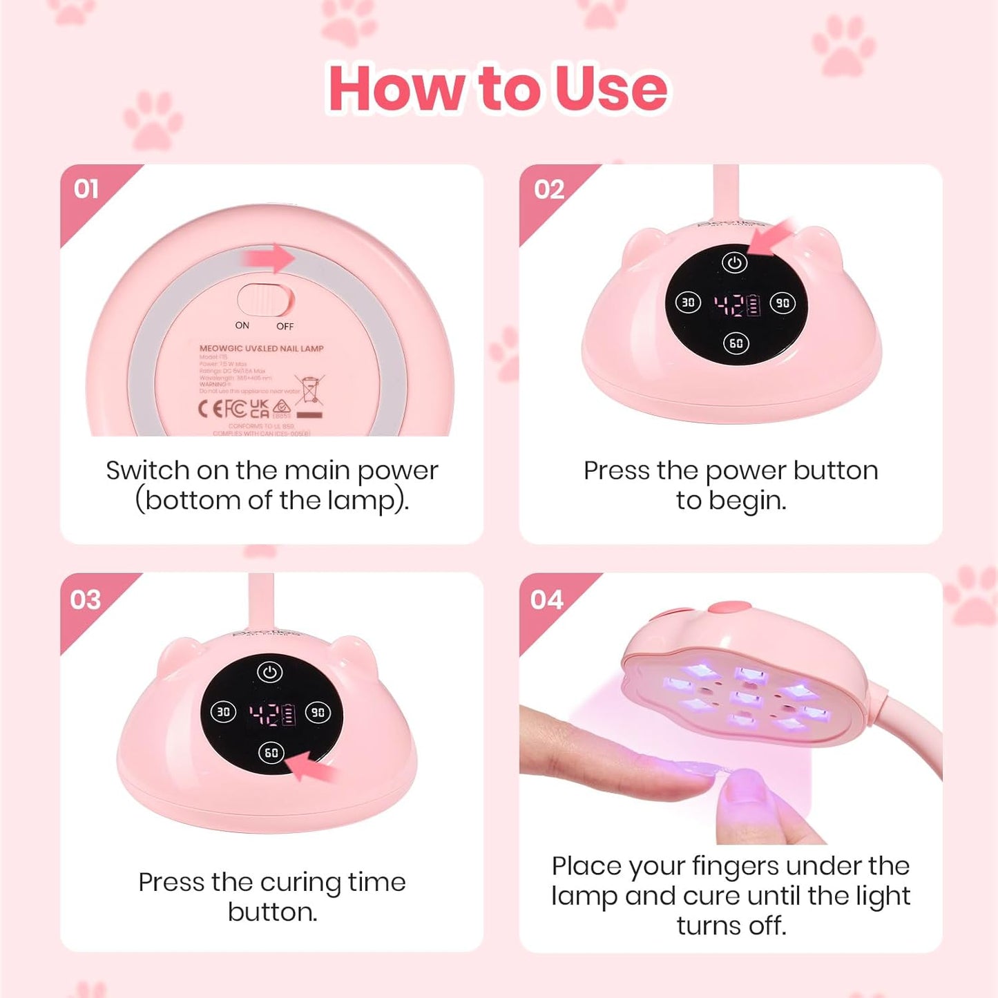 Beetles Gooseneck Flash Cure Nail Lamp - Cordless UV Nail Dryer with Smart Sensor | 2000mAh Rechargeable, 36 mW/cm²