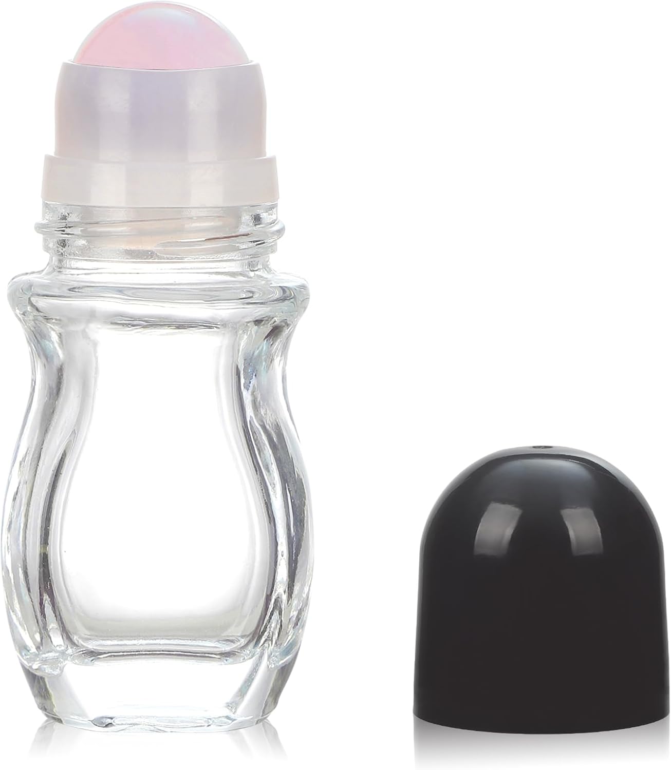 Amber Glass Roll-On Bottles for Essential Oils - 1oz Refillable with Quartz Rollerball Applicator