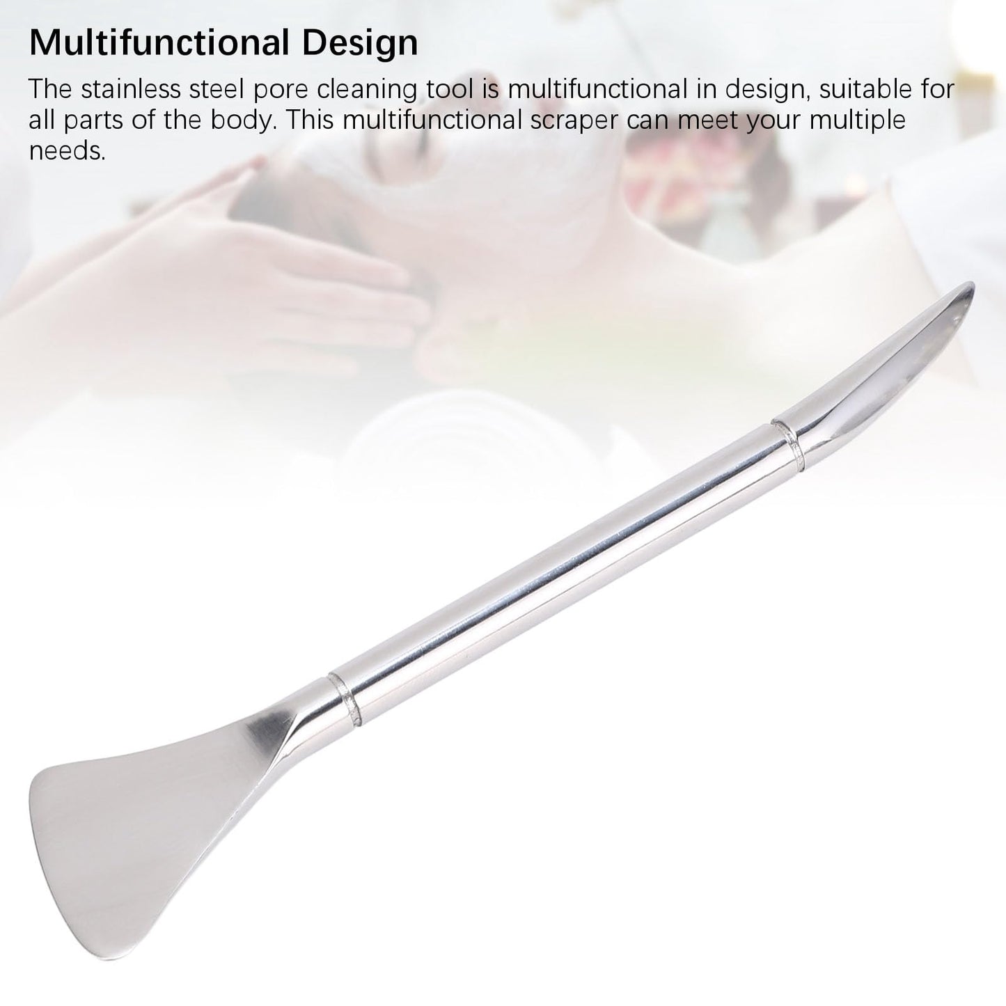 Blackhead Remover Tools, Stainless Steel Pore Scraper Metal Blackhead Spatula Face Skin Care Tool for Women Men Pores Pimples Blackheads