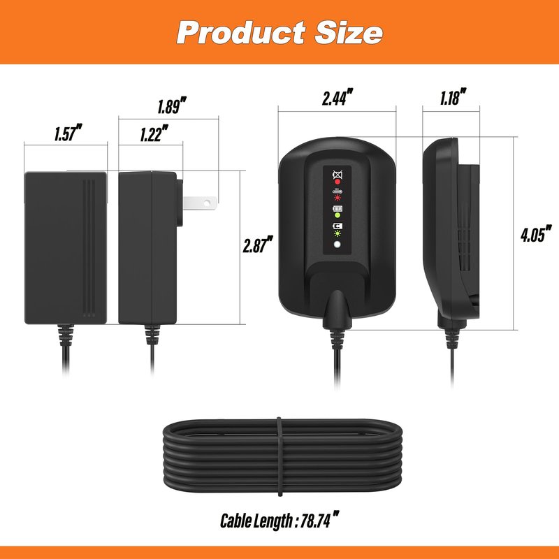 Koedsion WA3742 Charger Compatible with Worx 20V Lithium Battery WA3525 WA3520 WA3578 Replacement for 20v Battery Charger WA3732 WA3875 WA3881