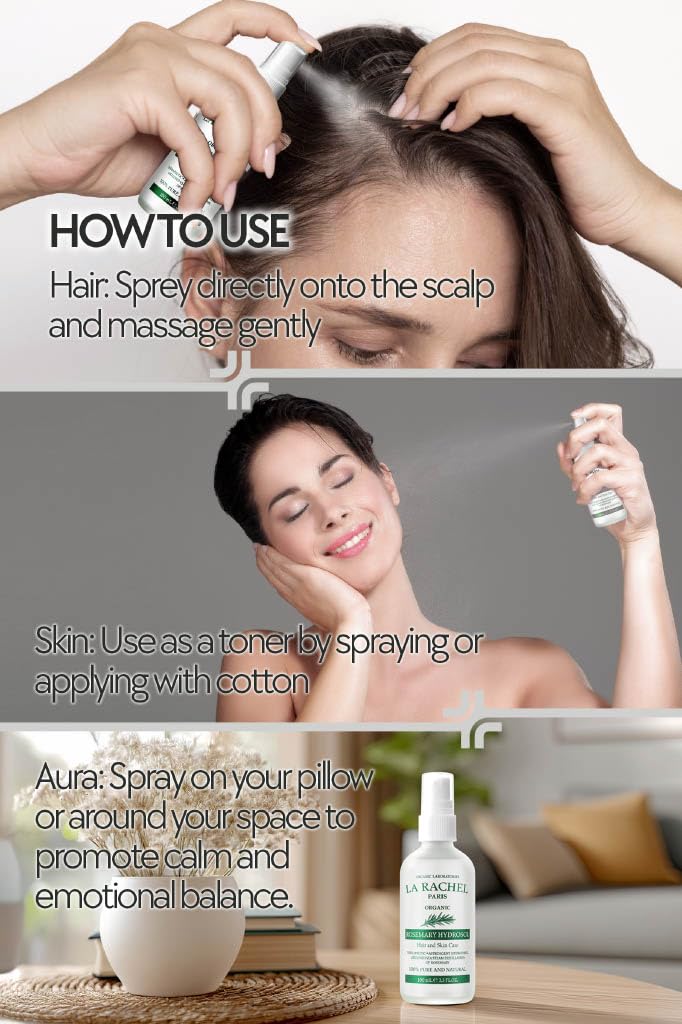 La Rachel Hair Growth Oil Spray – Stronger, Fuller Hair Powered by Rosemary Water | Feel Confident with Every Use | Natural Botanicals Nourish Roots and Help Promote Healthy-Looking Hair