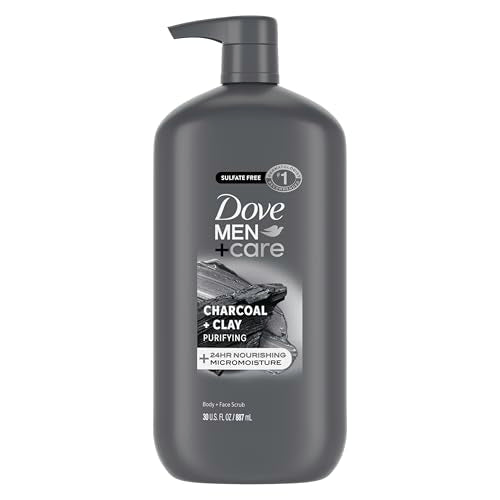 Dove Men+Care Charcoal + Clay Body and Face Wash, 30 oz