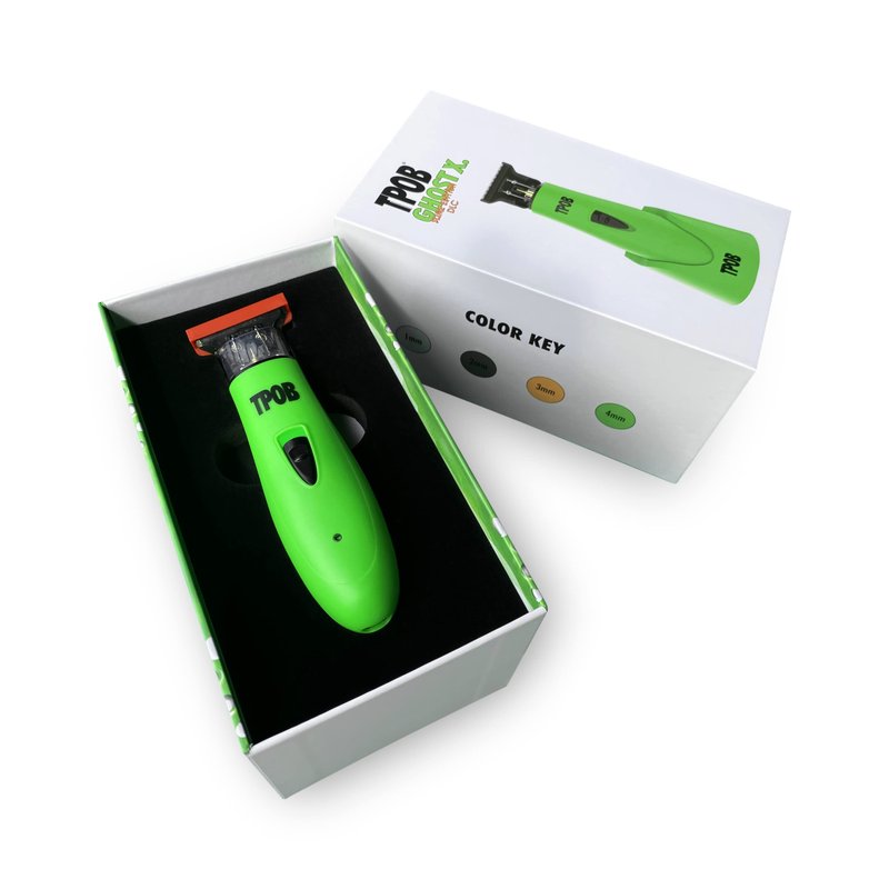 TPOB Ghost X Beard Trimmer Hair Clippers for Men, Professional Hair T-Blade Trimmer Cordless Rechargeable Edgers Clippers Electric Beard Shaver (Ghost X Slime)