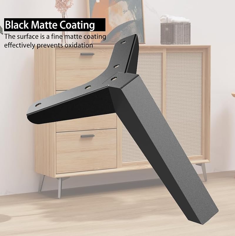 Luffioner Heavy Duty Metal Table Legs - Square Tube Design for Coffee & Dining Tables