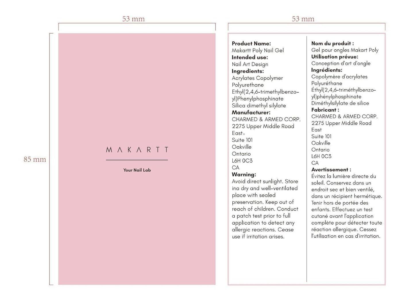 Makartt Poly Nail Gel 50ML: Natural Pink Gel Builder for Extension