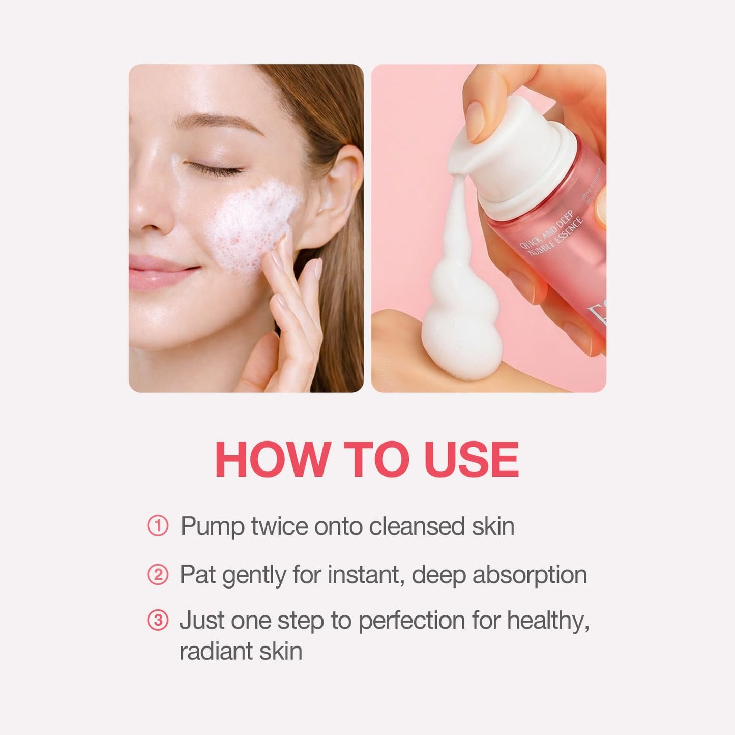 Quick & Deep Bubble Serum - 3-in-1 Collagen Skincare Formula for Radiant Skin | Hydrating Micro-Bubble, 3.28 fl oz