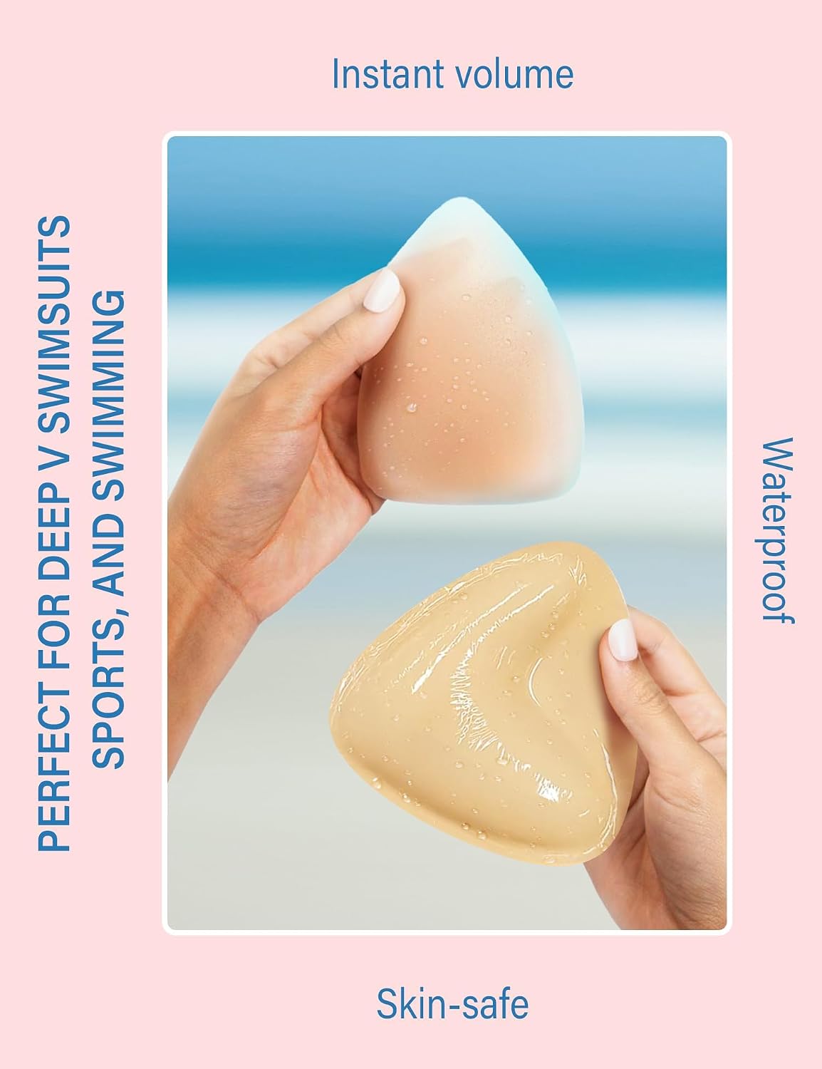 Invisible Push Up Bra Inserts & Nipple Covers - Double-Sided Sticky for Swimsuits, Sports Bras & Wedding Dresses