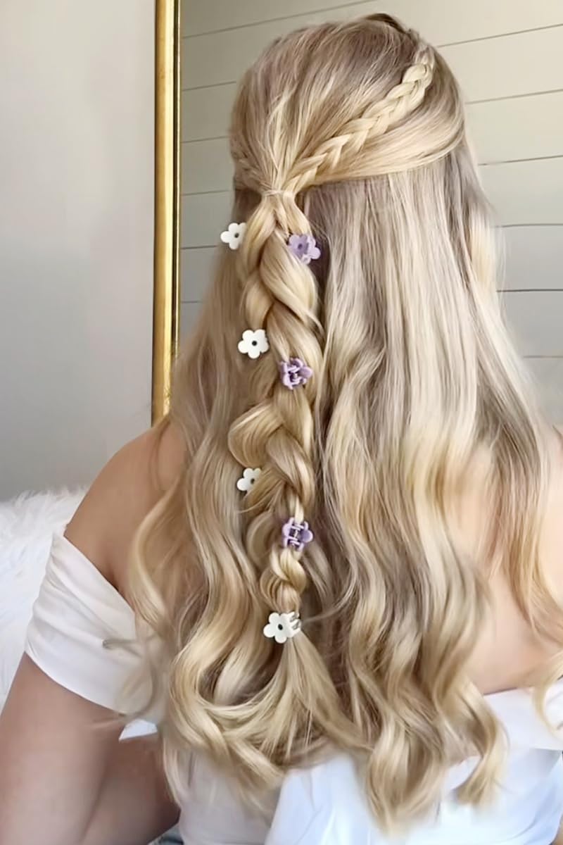 Mini Flower Hair Clips - 100PCS Cute Baby Claw Clips for Women, Girls & Kids | Toddler Hair Accessories