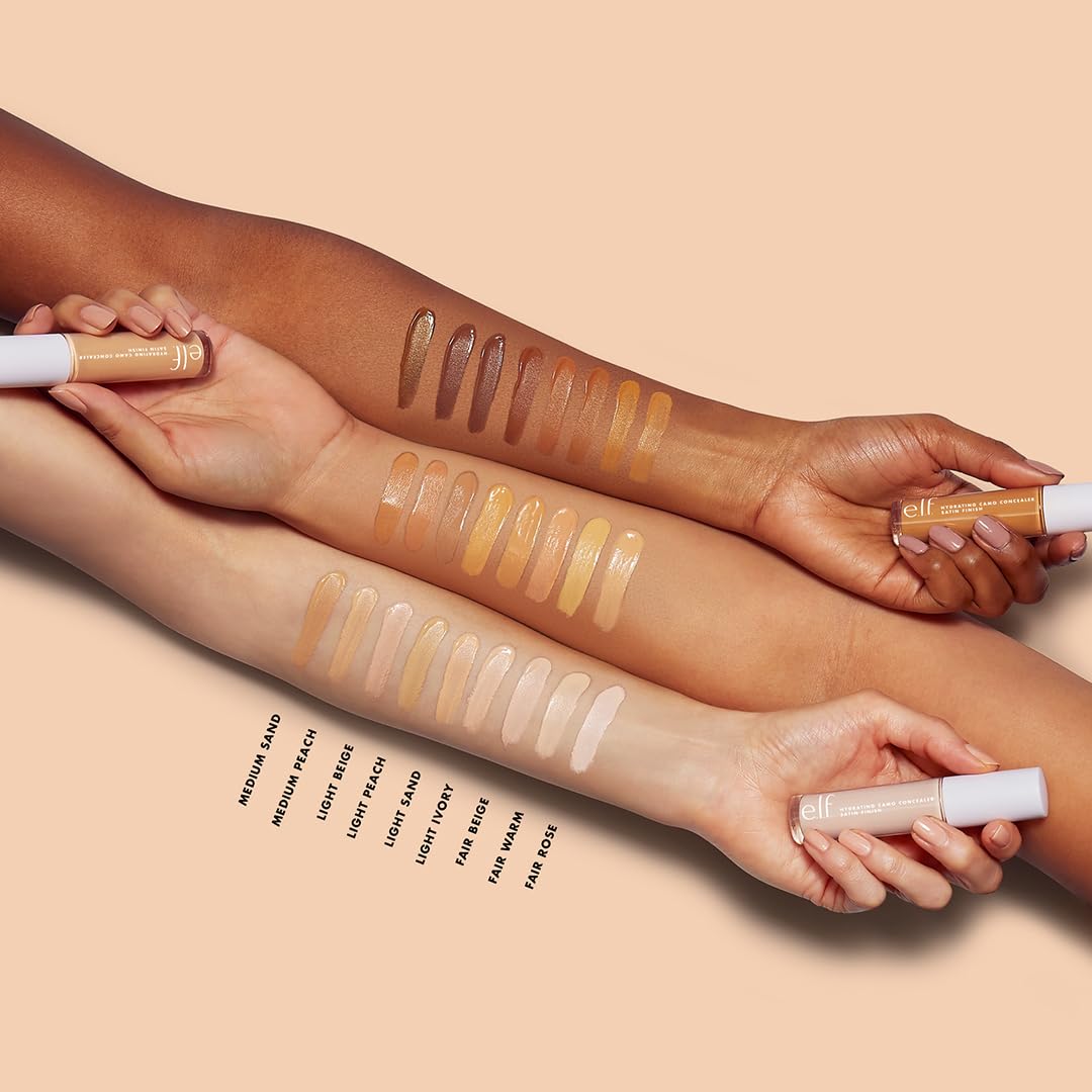 e.l.f. Hydrating Camo Concealer - Full-Coverage Blemish & Under-Eye Coverage | Light Sand, Vegan & Cruelty-Free