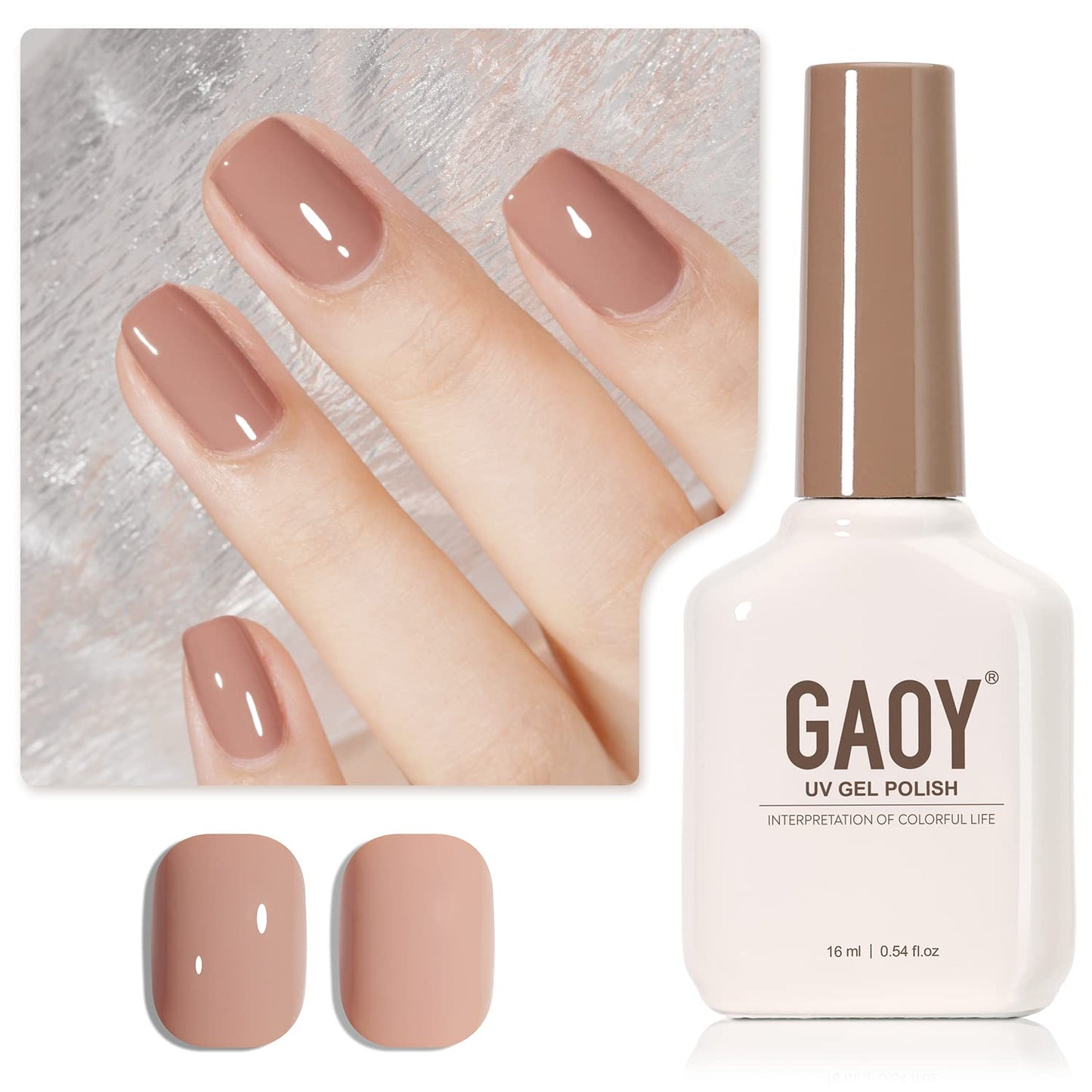 Sheer Light Pink Gel Nail Polish - 16ml UV Cure Jelly Milky White Peach for DIY Manicure & Pedicure