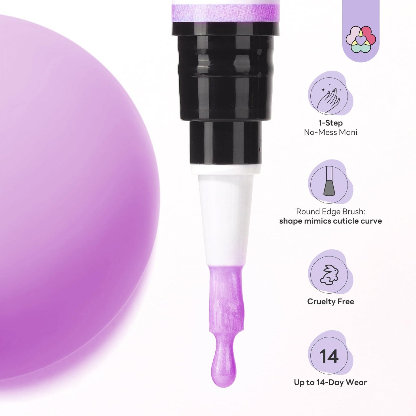 SAVILAND One-Step Gel Nail Polish Pens Set: 6 Pearl Pink Blue Colors 3 in 1 Gel Polish Set Base & Color Gel & Top in a Pen for Aurora Effect Easy to Use Travel 4ml (U V Lamp Needed)