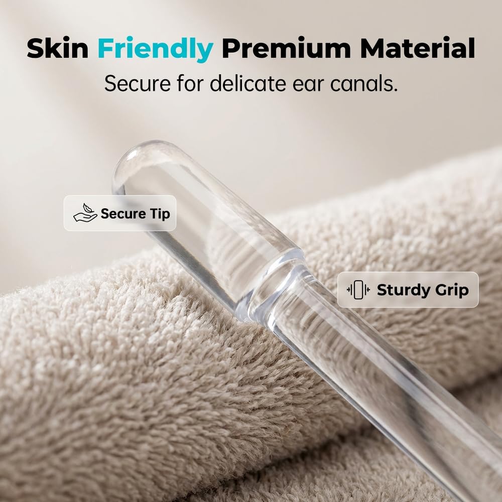 Sticky Ear Cleaning Stick for Adults, 2026 New Reusable Sticky Ear Cleaner Picks, Removal Adhesive Swabs Gentle Soft Ear Scoop Remover Tool with Dust Cover Packaging (Small, 24pcs)