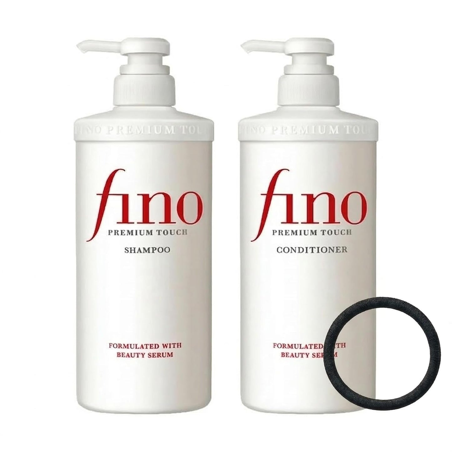 Fino Premium Touch Shampoo & Conditioner Set | J-Beauty Deep Repair Duo for Dry, Damaged Hair - 550ml Each (Total 37.2 fl oz)