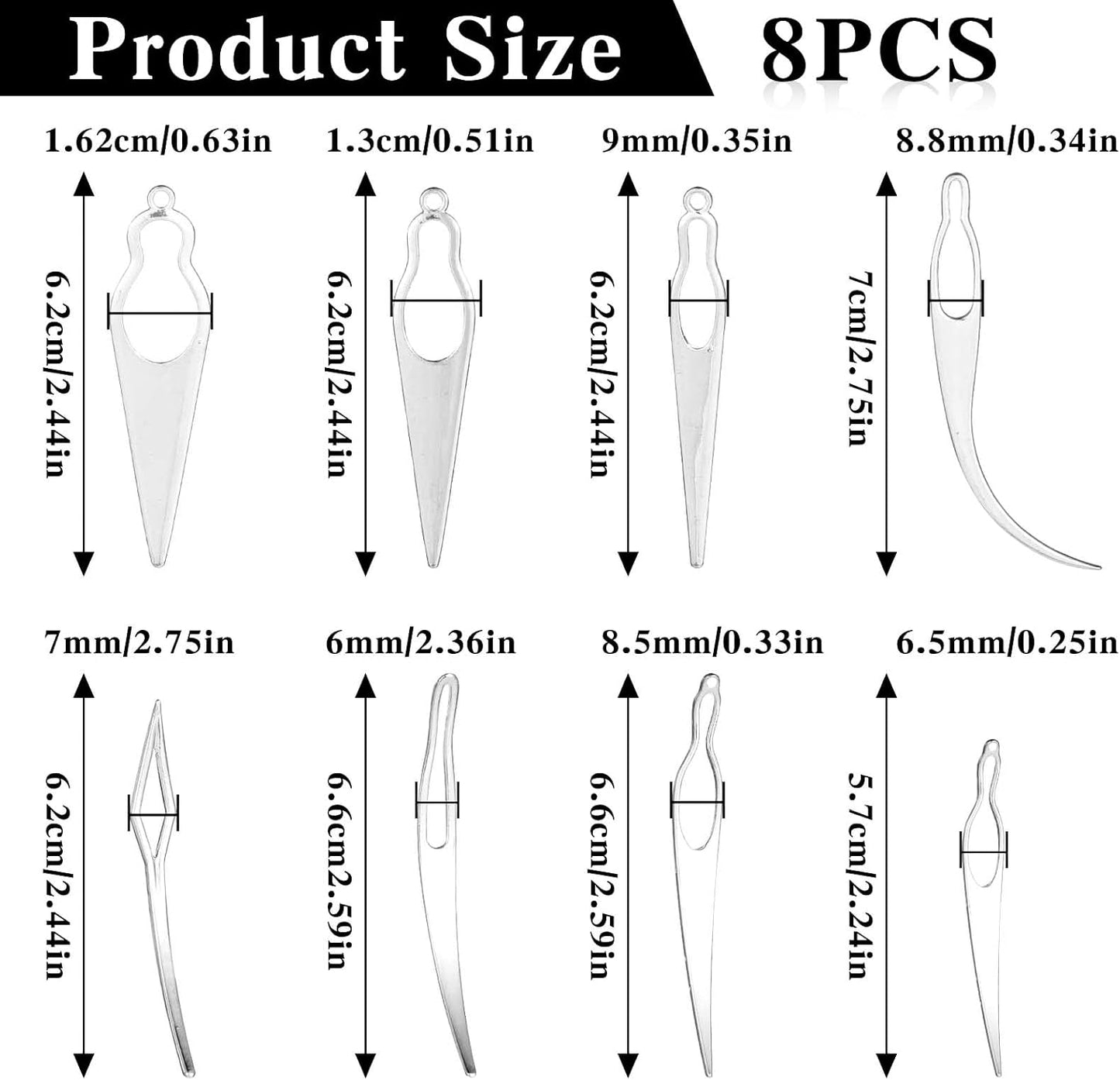 Interlocking Tool Set for Locs - 8PCS Sisterlock Retightening Tools | Crochet Needle Set for Dreadlock Repair