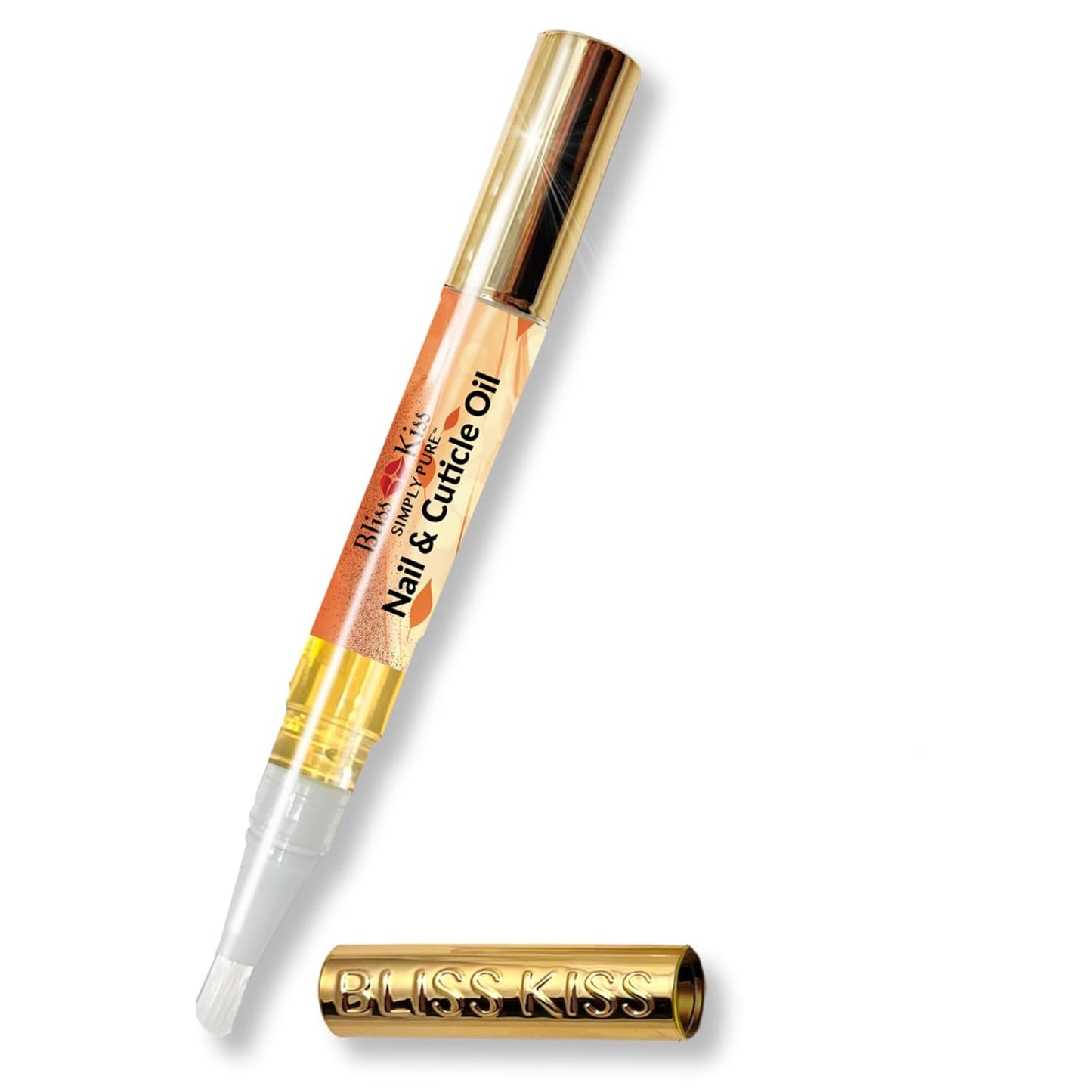 Bliss Kiss Nail Oil Cuticle Pen - Lavender Vanilla with Vitamin E & Jojoba | Nail Strengthener for Brittle Nails