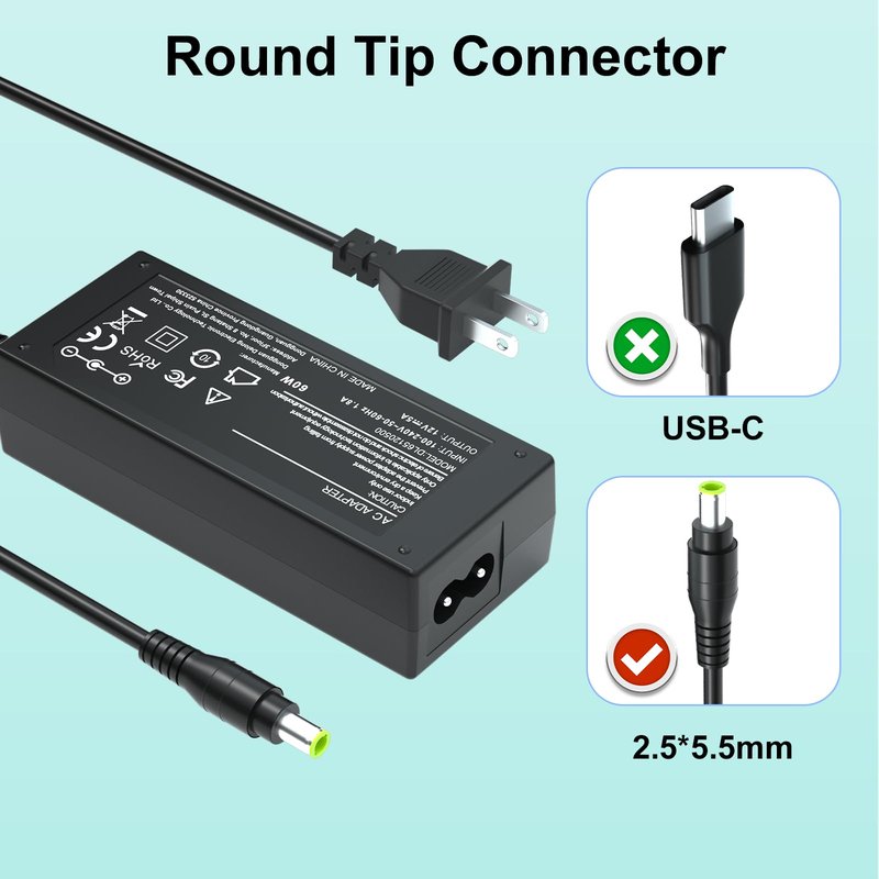 Ursulan 12V AC Charger Cord for Wahoo WFBKTR4 WF123 Power Charger to Power Wahoo KICKR Core Indoor Cycling Training Bike Compatible with SUN1200500 SUN-1200500 (Black) DC Adapter Power Cord