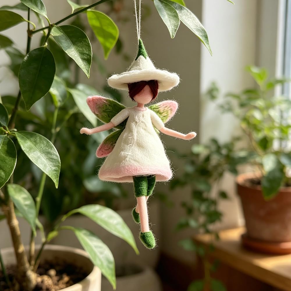 DIY Fairy Art Kit - Handmade Wool Sheep Felt Needle Felting for Holiday Ornaments | Family Decor & Wedding Gifts