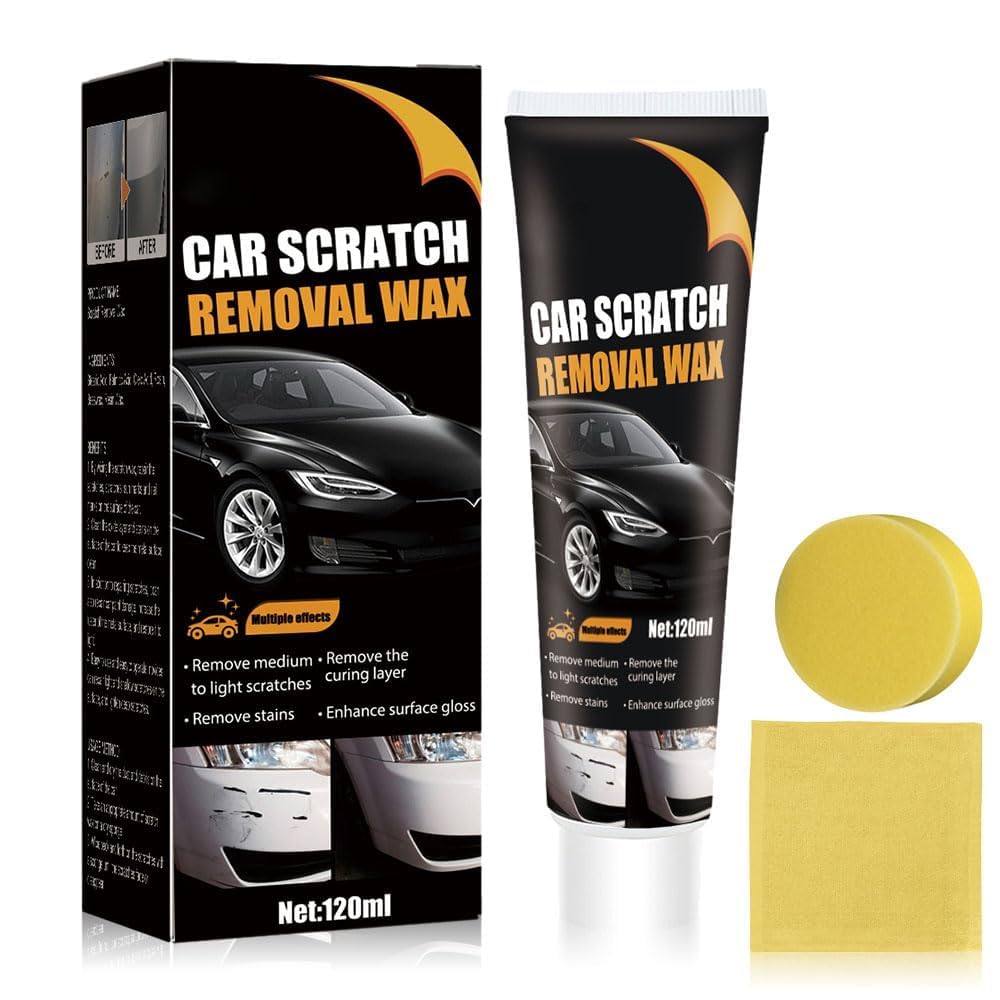 2026 New Scratch Remover for Vehicles, Car Scratch Remover Kit with Wipe Sponge, Car Scratch Repair Paste Car Scratch Remover Kit for Car Vehicles Deep Scratches
