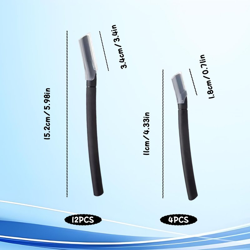 Hxcioy 16 Female Facial Razors, Gentle Skin Exfoliating Precision Blades, Professional Facial And Eyebrow Hair Removal Device, Black