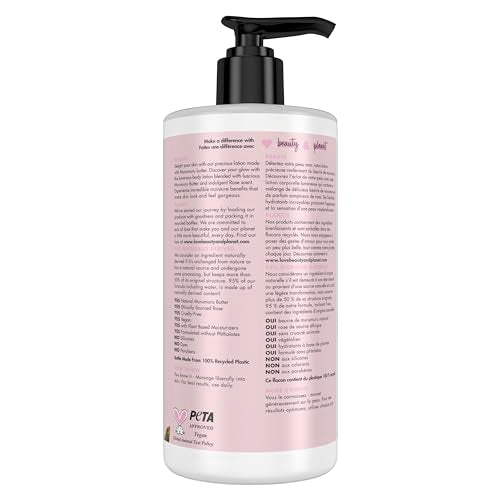 Love Beauty and Planet Murumuru Butter & Rose Body Lotion 13.5 oz - Vegan, Cruelty-Free, Natural Ingredients