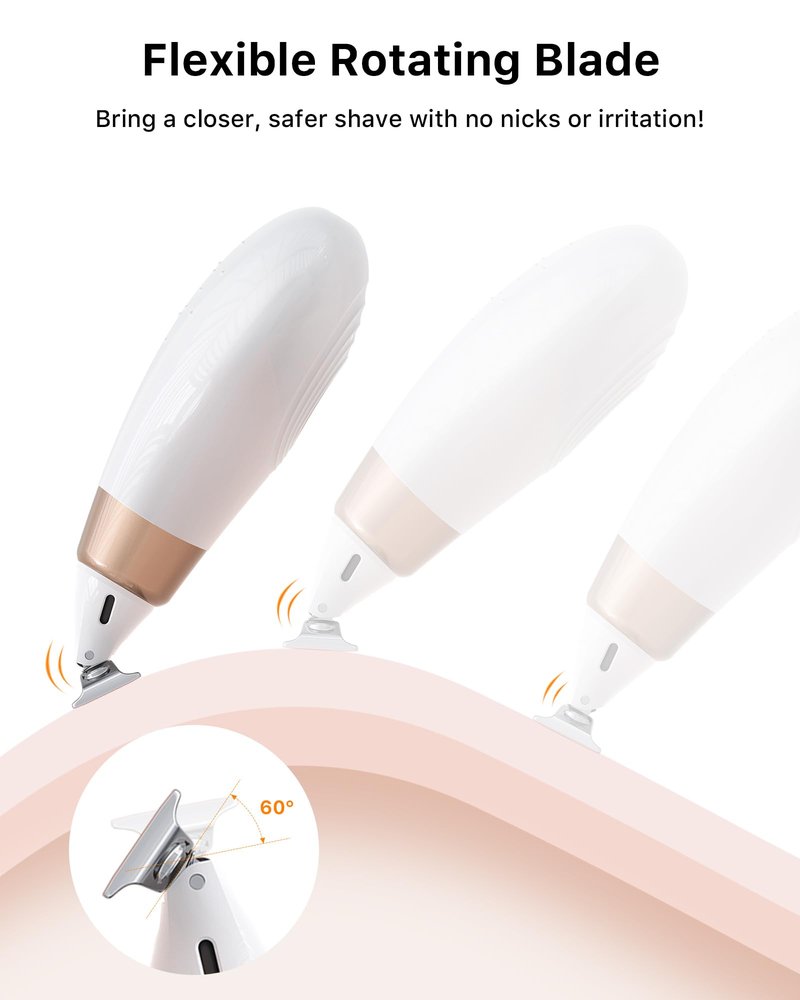 Trimcoo Magnetic Replacement Blades, Genuine Replacement Blades for H1 & H3 Electric Shaver and Trimmer, Easy Snap-On & Rinseable, Durable Stainless Steel, Trim, Edge and Shave, 3 Pack，White