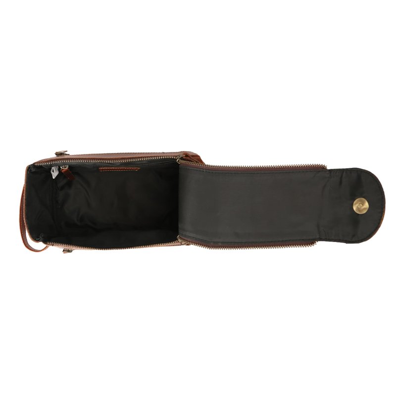 KomalC Premium Buffalo Leather Toiletry Bag for Men & Women With Water resistant Lining, Grooming Travel Pouch, Unisex Wash Bag for Toiletries, Gifts for Men and Women