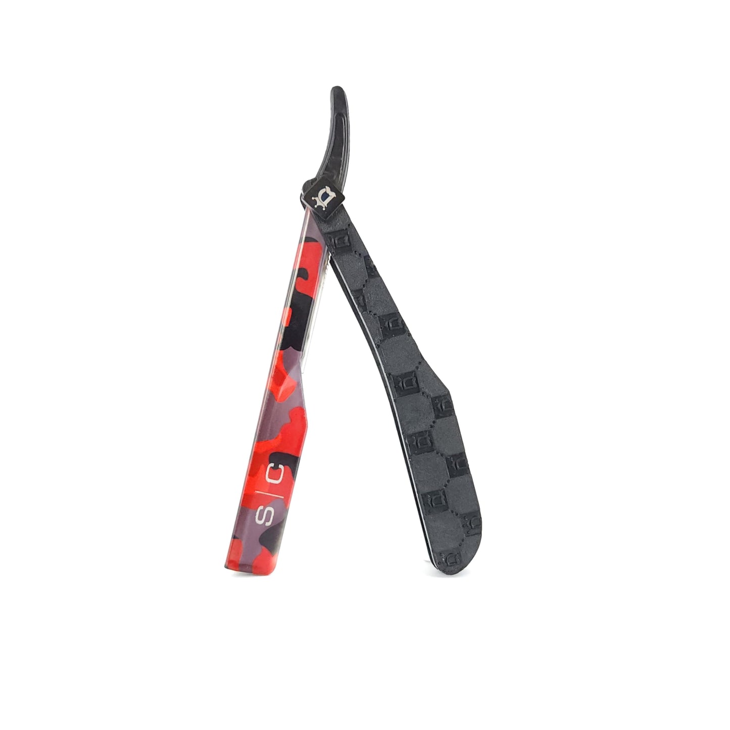 StyleCraft x Deluxe Line Professional Barber Straight Razor Camo Red (Blade not included)