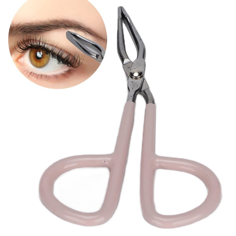 Topnice Eyebrow Tweezers, Stainless Steel & ABS, Compact, Pink, Professional Salon Tweezers with Easy Scissor Handle, Best Precision for Eyebrow Hair Removal