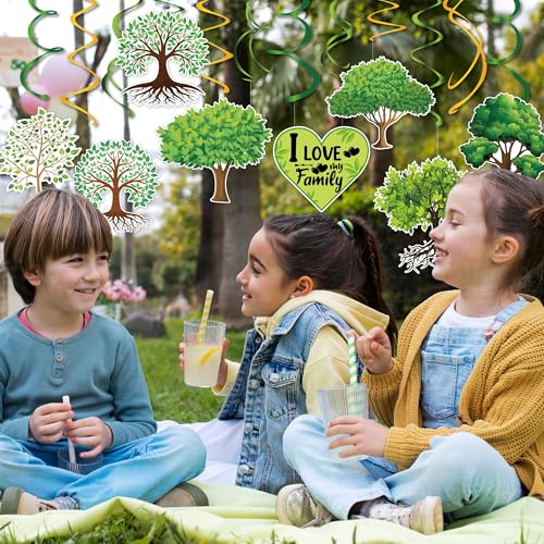 30Pcs Family Tree Hanging Swirls for Family Reunion Decorations