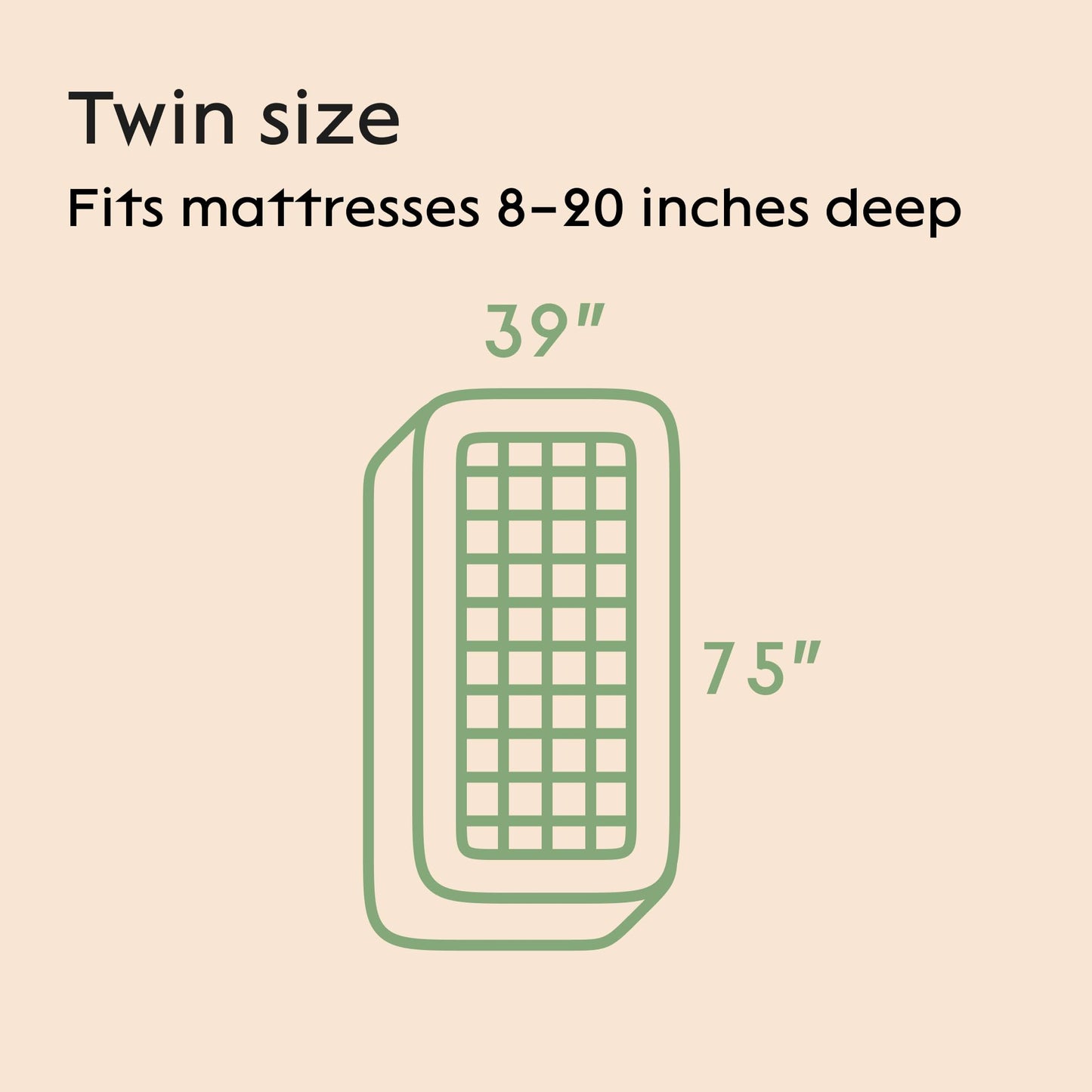 Niagara Sleep Solution Ultra Soft Twin Size Mattress Topper - Rayon Derived from Bamboo Pillow Top Mattress Pad for Back Pain Relief - Naturally Cooling for Hot Sleepers, Green